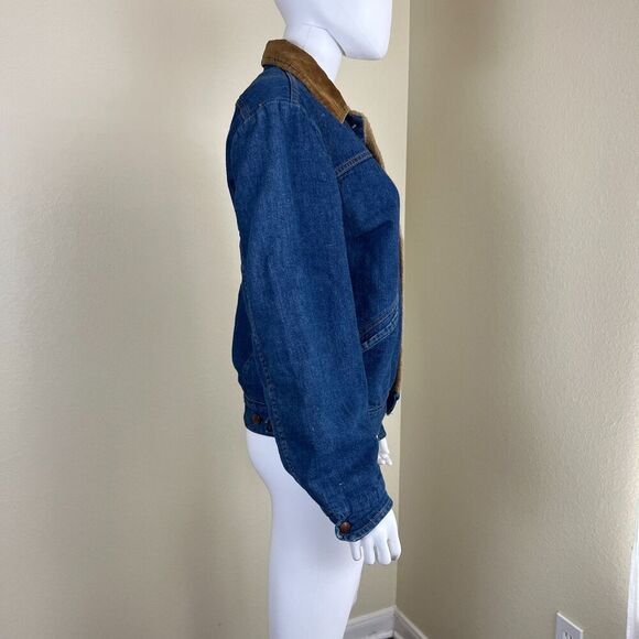 Vintage 60's-70's Maverick Denim Bluebell Sherpa Lined Jacket Mens Chore Coat - Picture 11 of 17